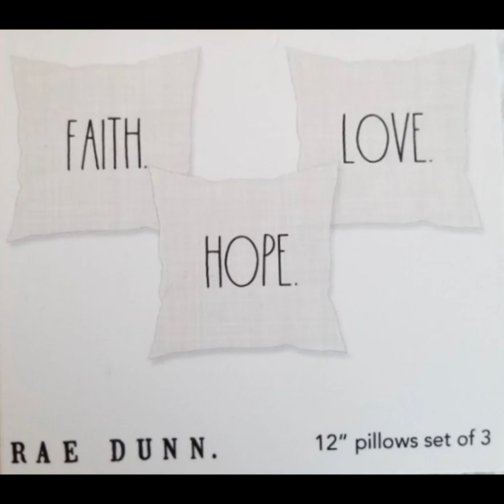 Rae Dunn pillows set of 3